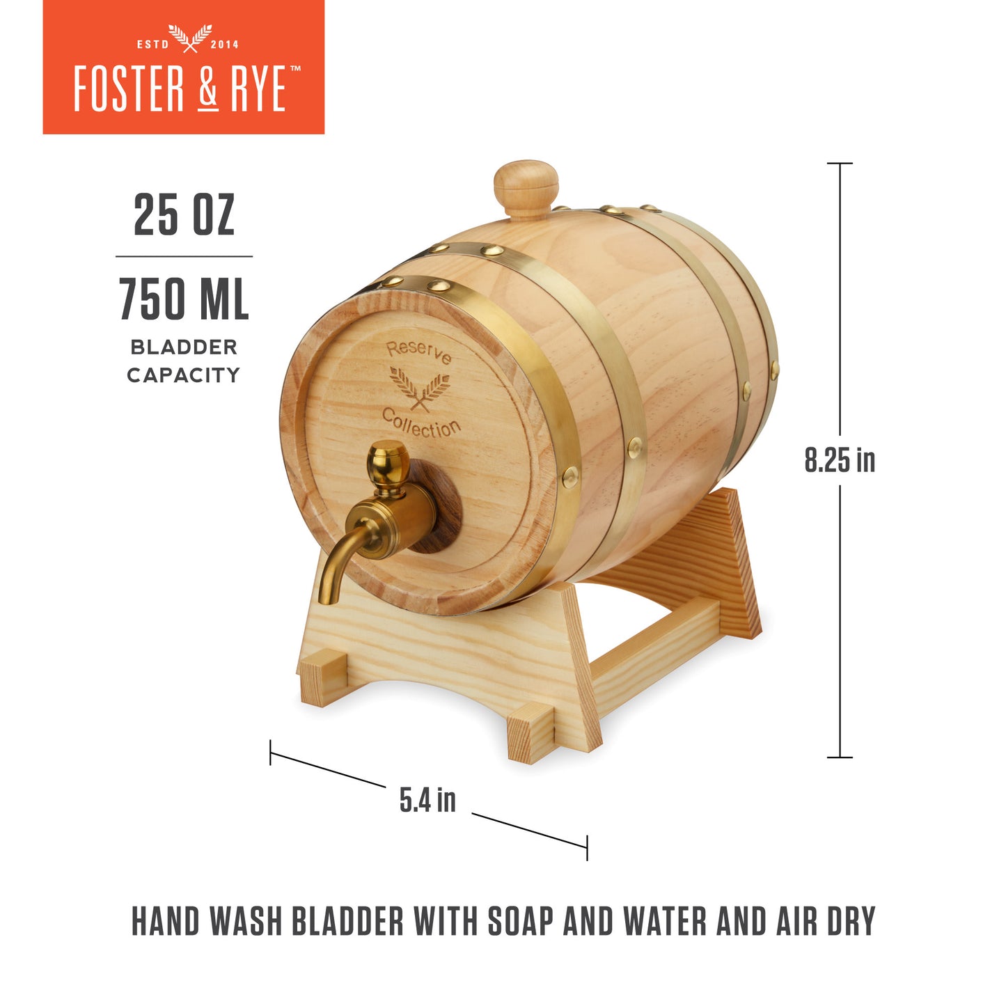 Whiskey Barrel Drink Dispenser by Foster & Rye™