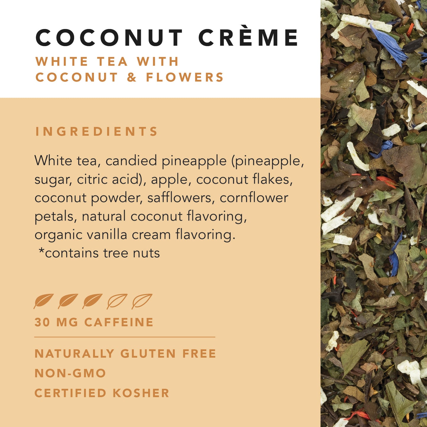 Coconut Crème Pyramid Tea Sachets by Pinky Up