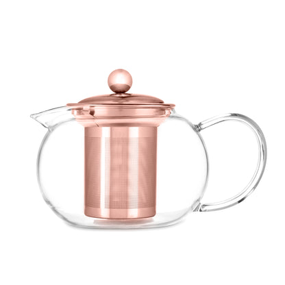 Candace™ Rose Gold Glass Teapot & Infuser by Pinky Up®