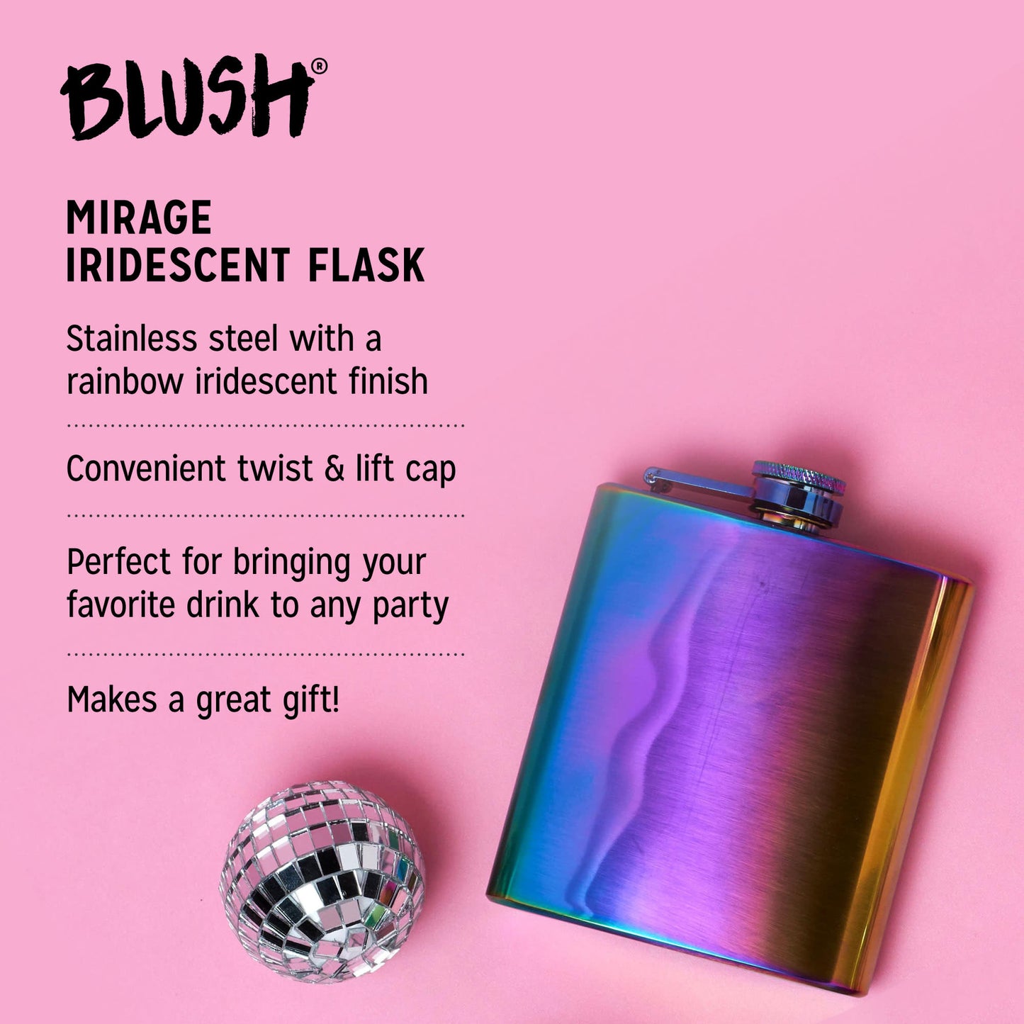 Mirage Iridescent Stainless Steel Flask