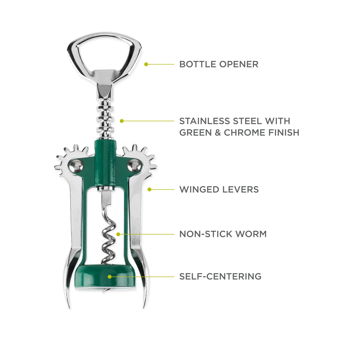 Soar™: Winged Corkscrew in Green