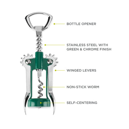 Soar™: Winged Corkscrew in Green