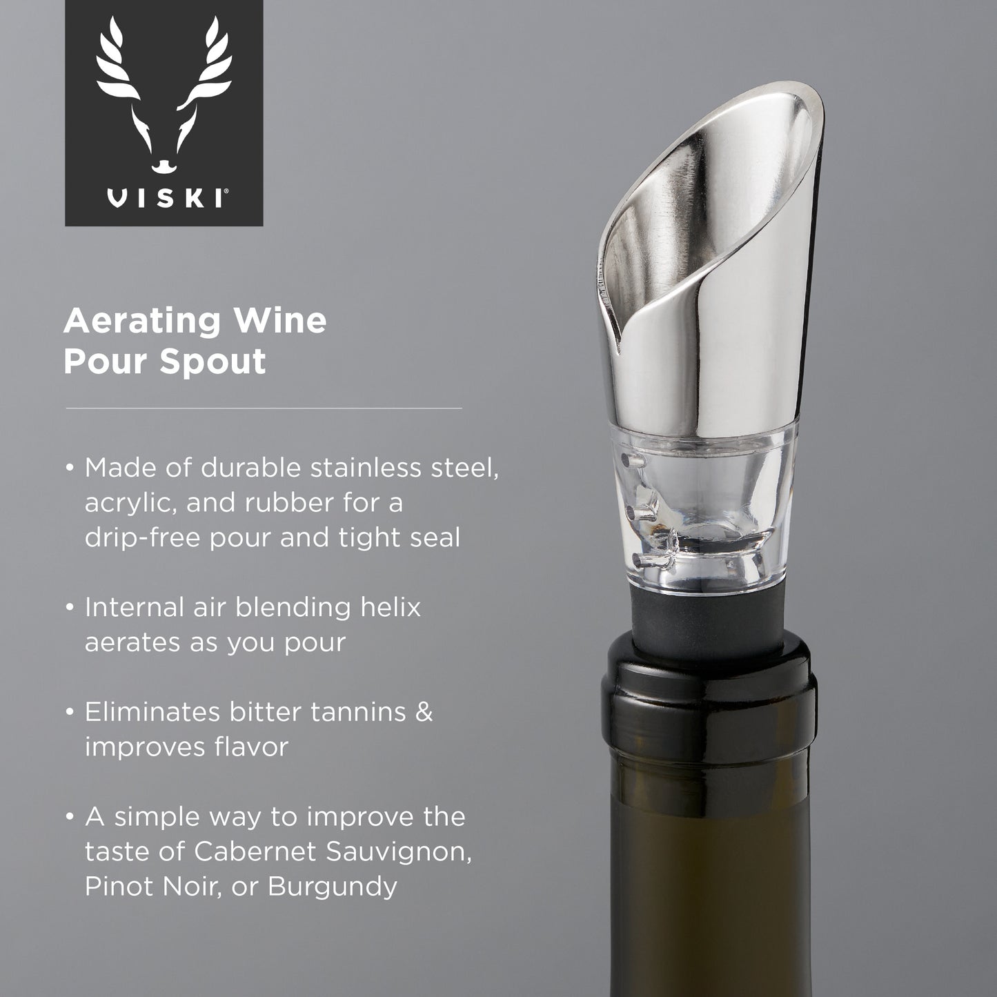 Stainless Steel Aerating Pour Spout by Viski®