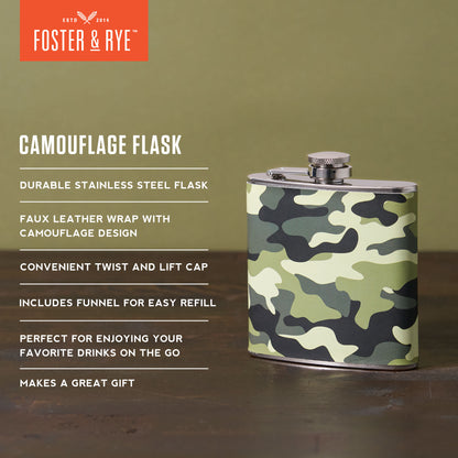 Camouflage Flask by Foster & Rye™