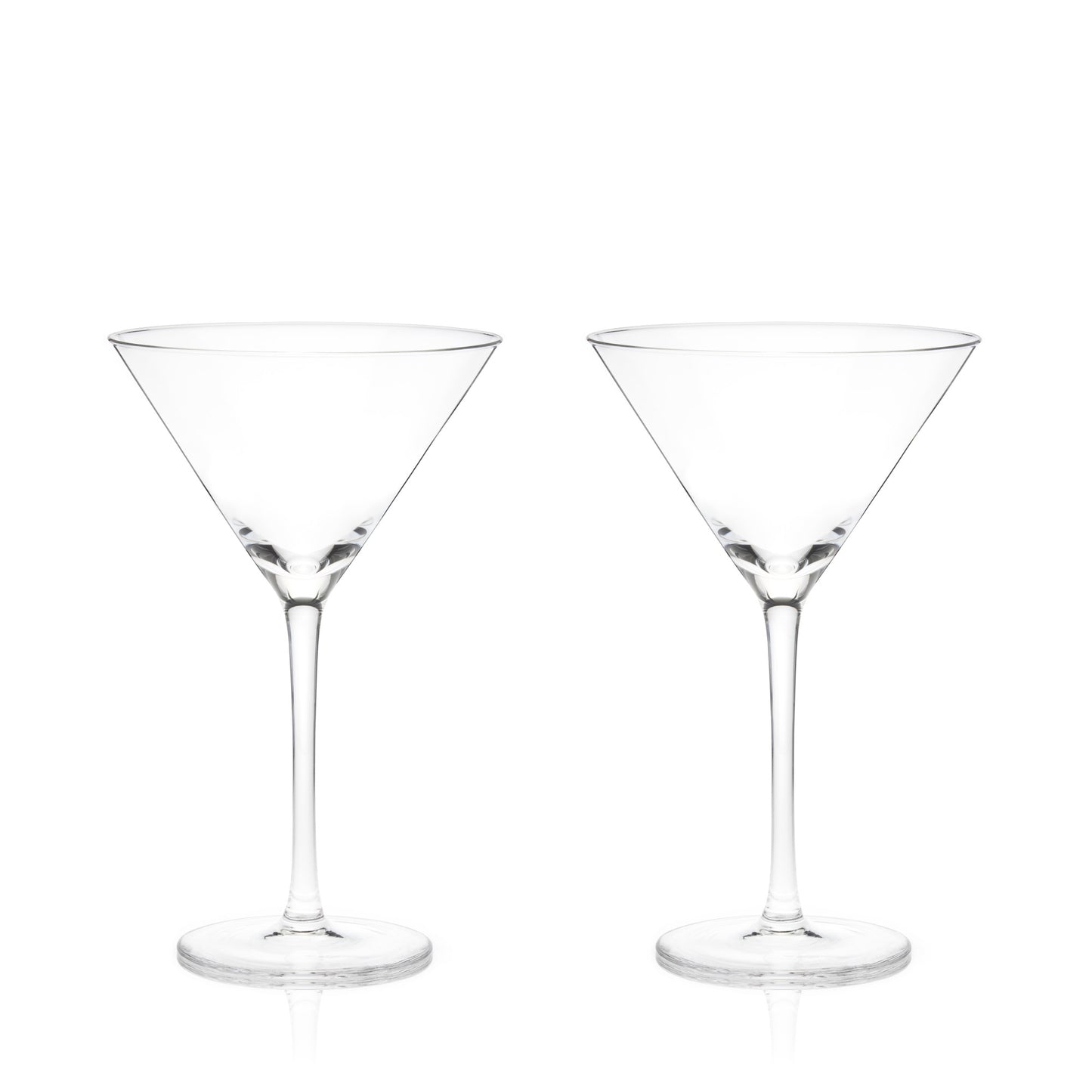 Stemmed Crystal Martini Glasses by