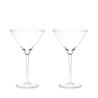 Stemmed Crystal Martini Glasses by