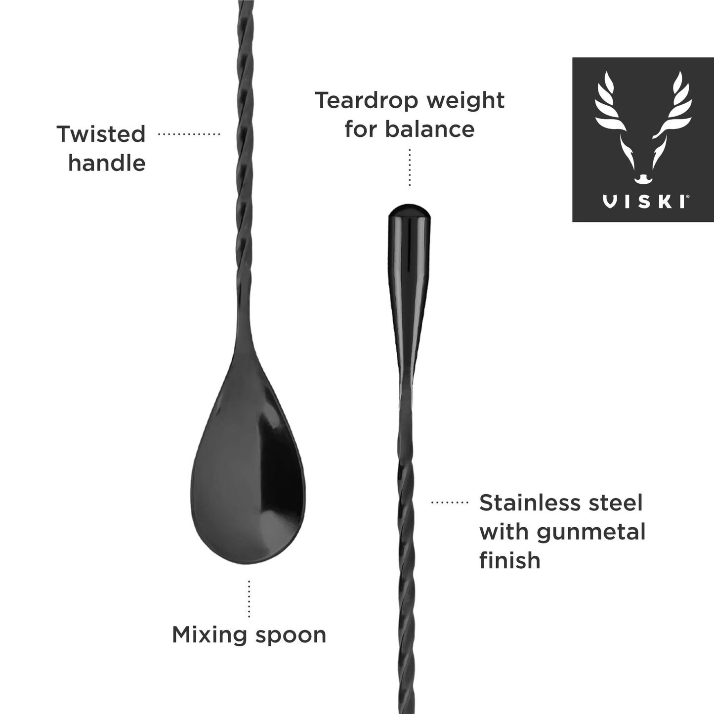 40cm Gunmetal Weighted Barspoon