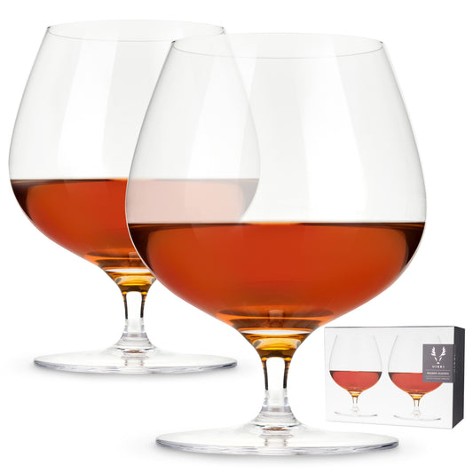 Crystal Wingback Brandy Glasses