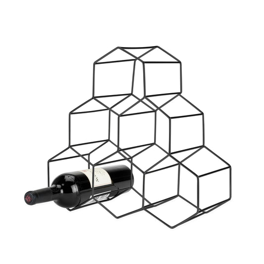 Geo Gunmetal Countertop Wine Rack