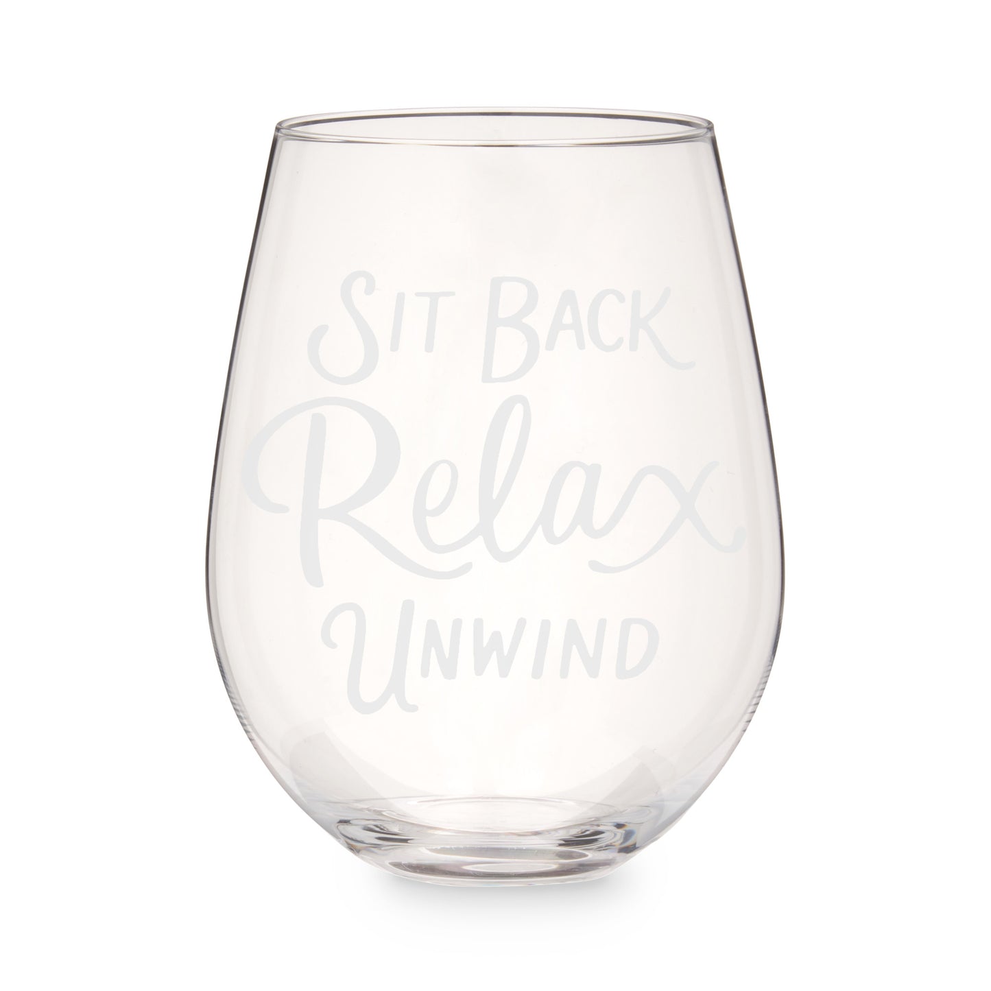 Sit Back and Relax Stemless Wine Glass -0