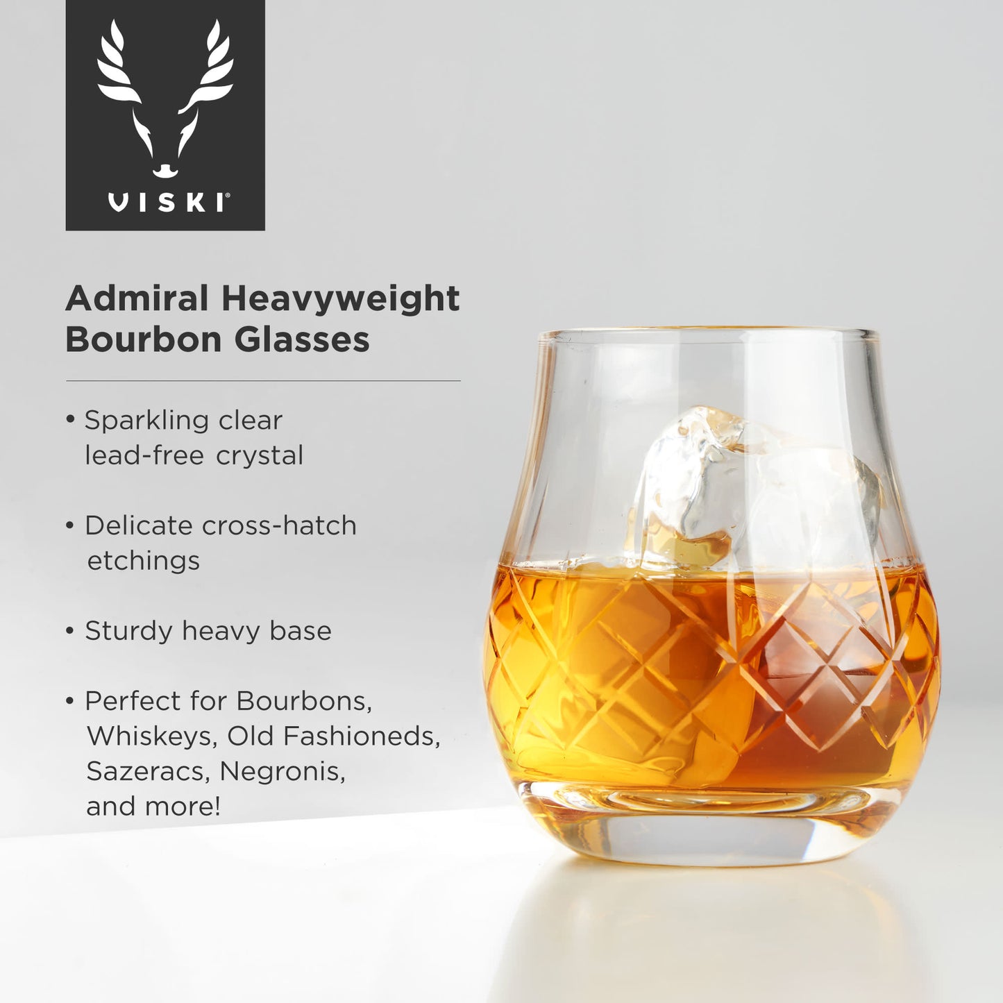 Admiral Crystal Heavyweight Bourbon Glasses