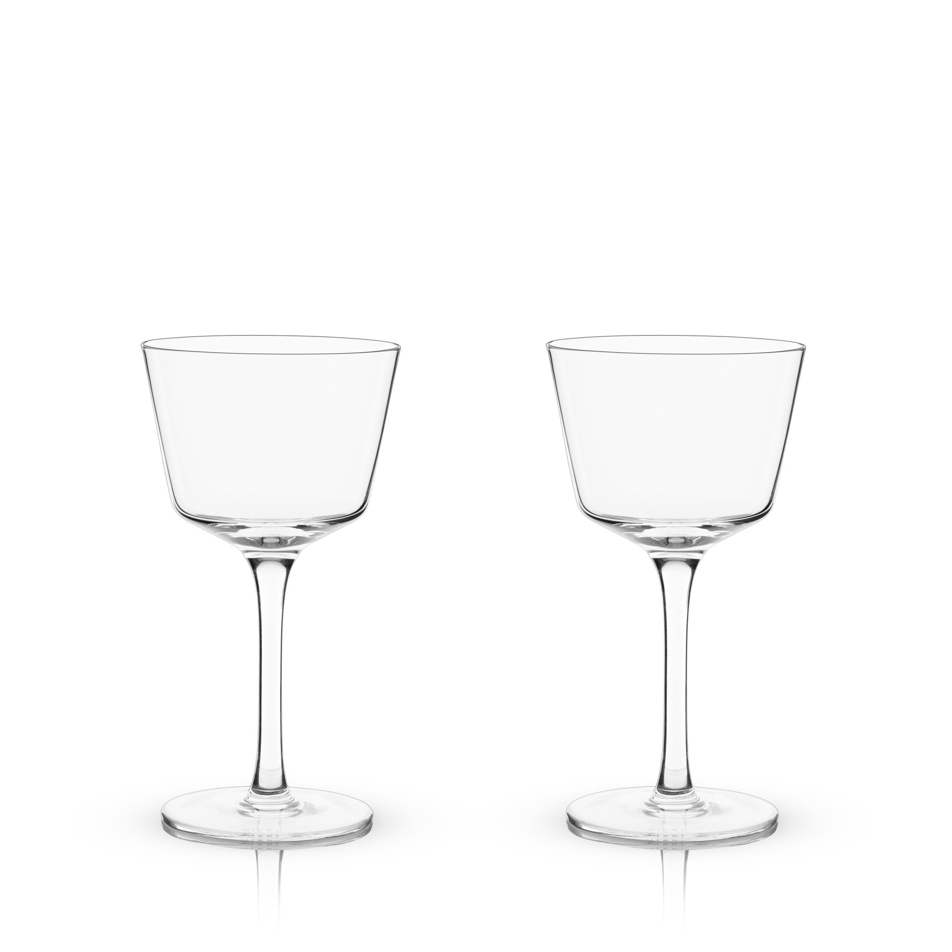 Angled Crystal Nick & Nora Glasses by Viski® - Mixologist Warehouse