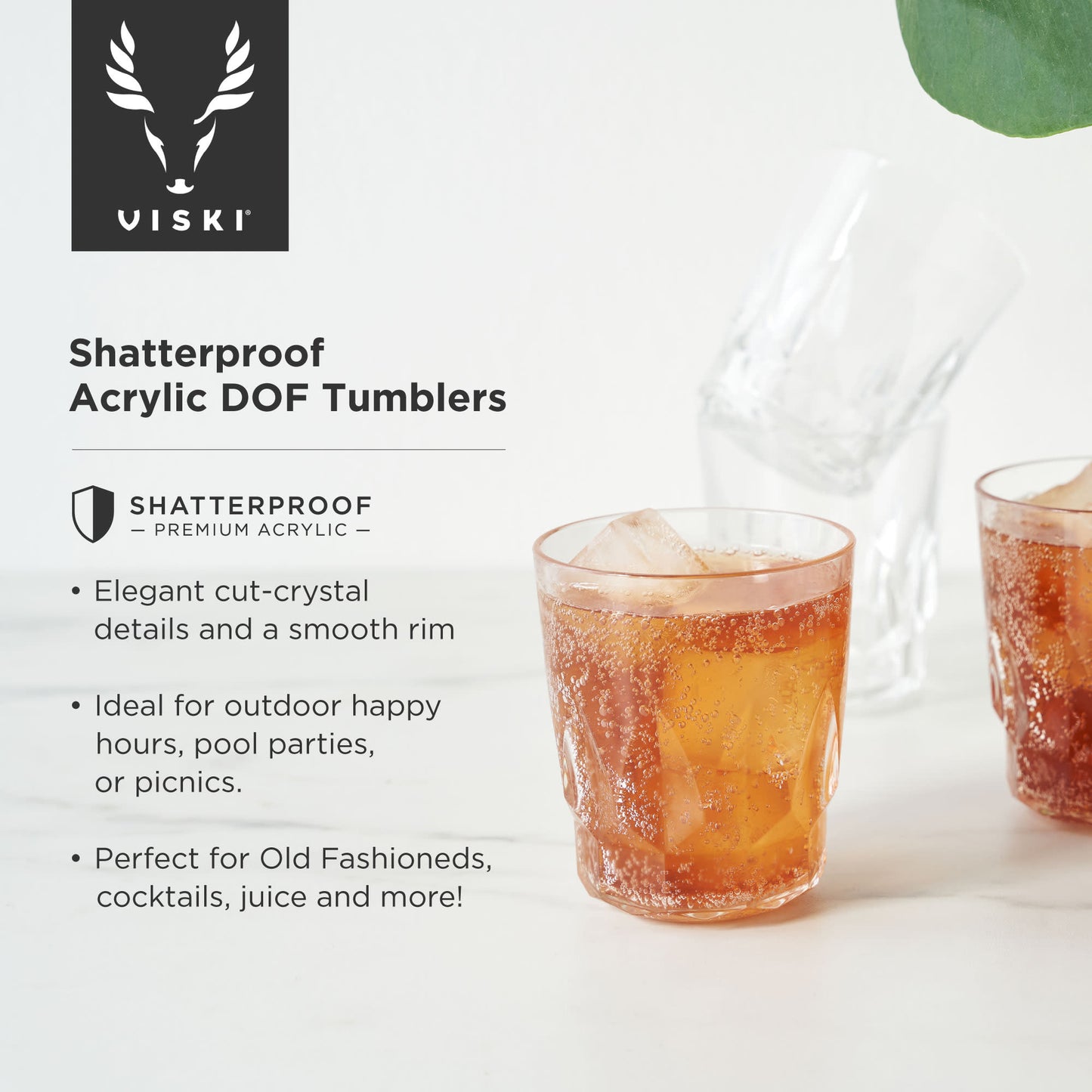 Shatterproof Acrylic Rocks Tumblers