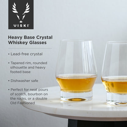 Heavy Base Crystal Whiskey Glasses by Viski