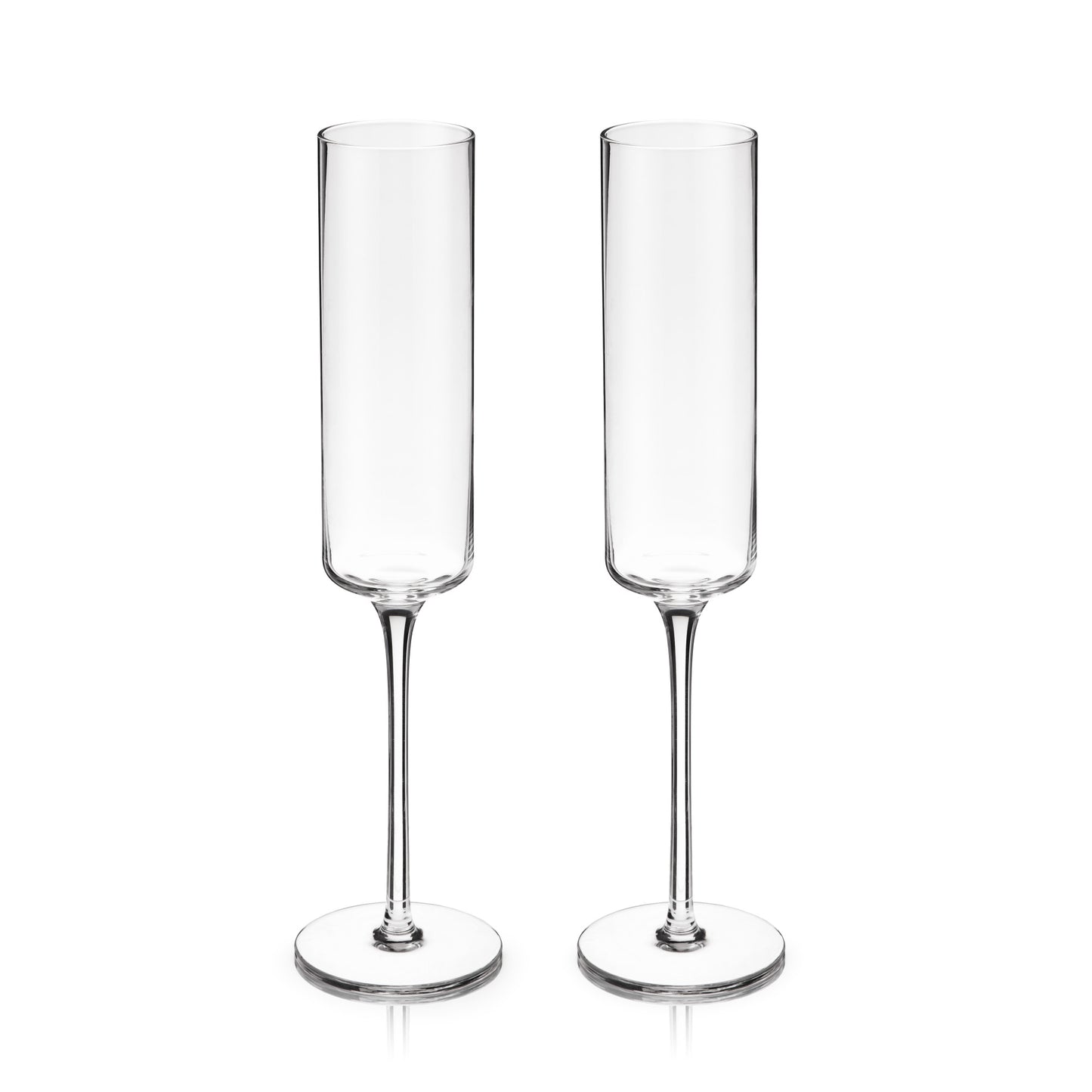 Laurel Crystal Champagne Flutes