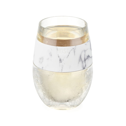 Wine FREEZE™ Cooling Cup in Marble Single