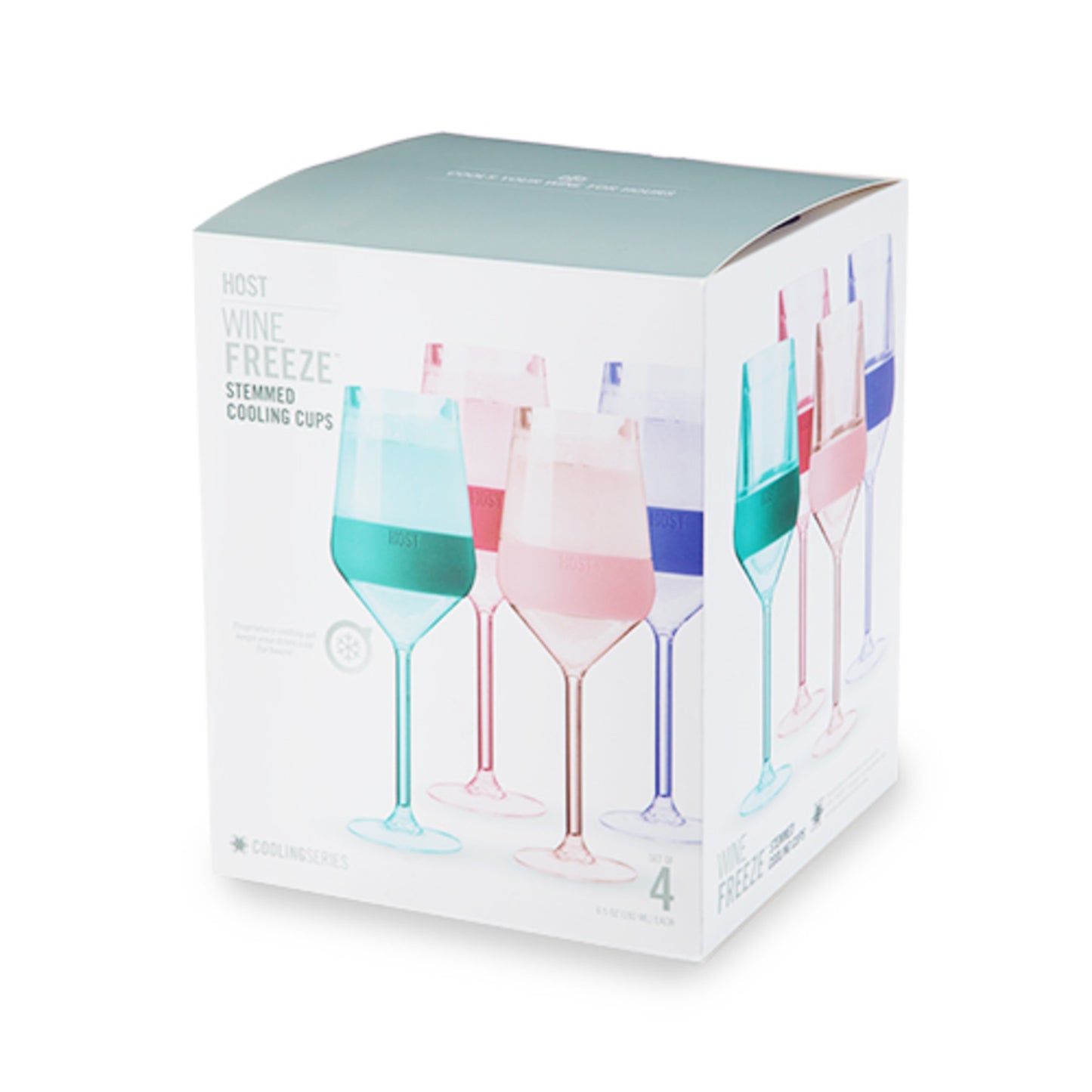 Wine FREEZE Stemmed  in Tinted Set (set of 4) by HOST®