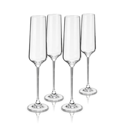 Reserve Inez Crystal Flute Glasses (set of 4)