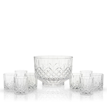 Admiral Punch Bowl with 8 Tumblers