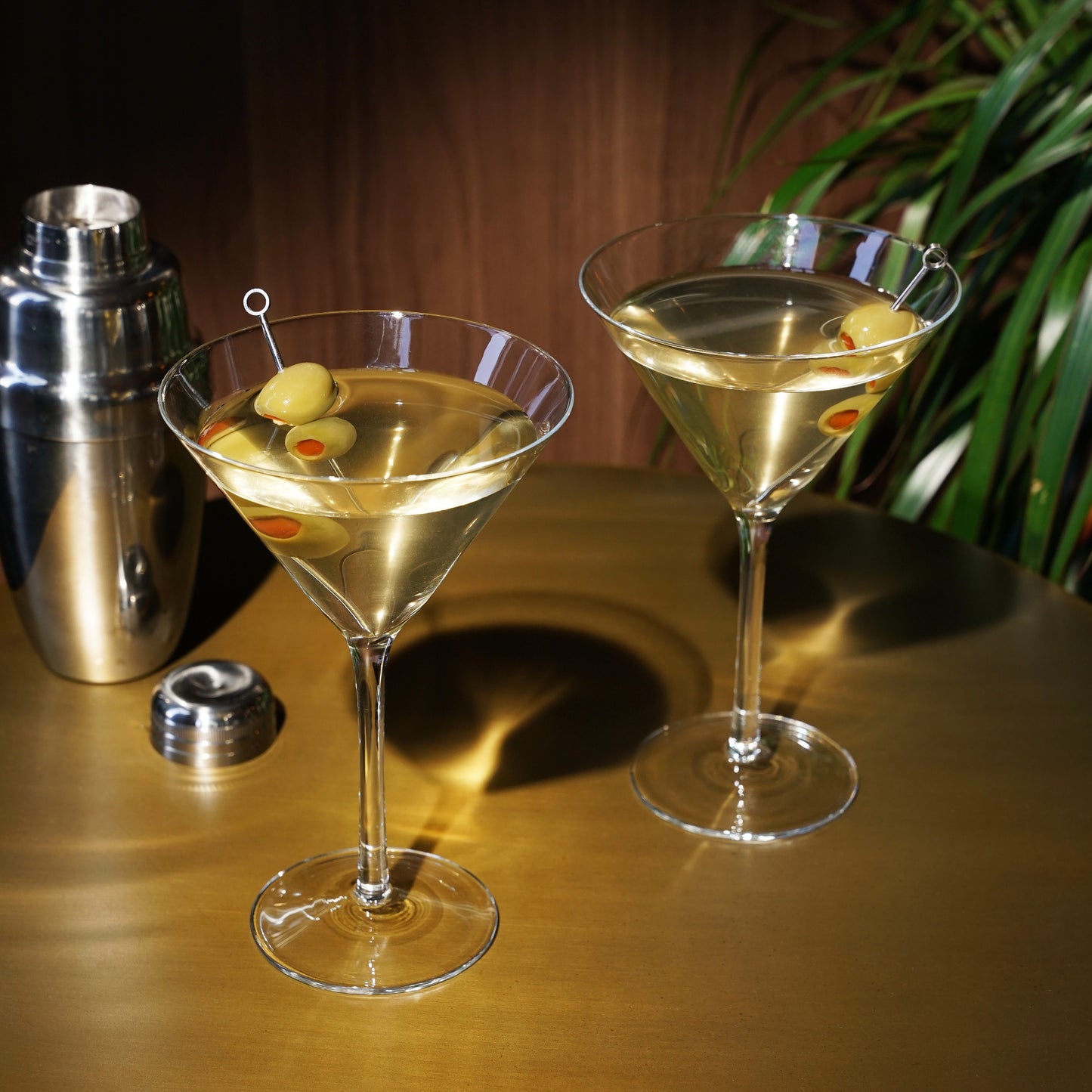 Stemmed Crystal Martini Glasses by