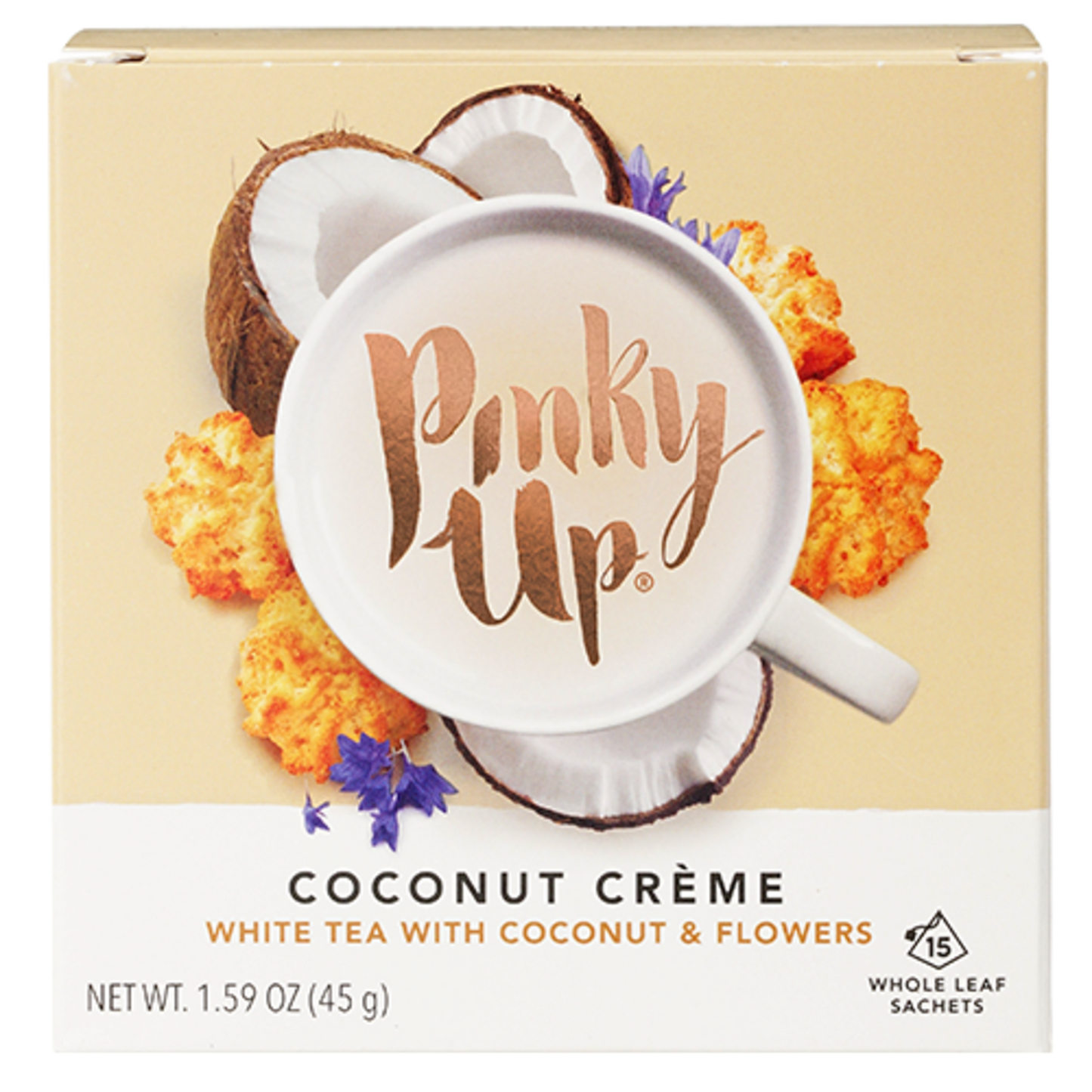 Coconut Crème Pyramid Tea Sachets by Pinky Up