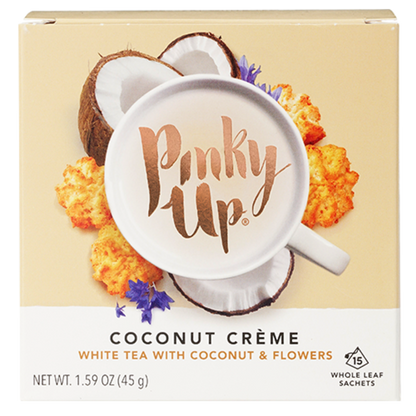 Coconut Crème Pyramid Tea Sachets by Pinky Up