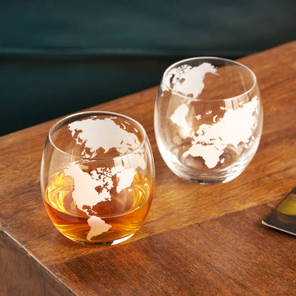 Globe Whiskey Tumblers