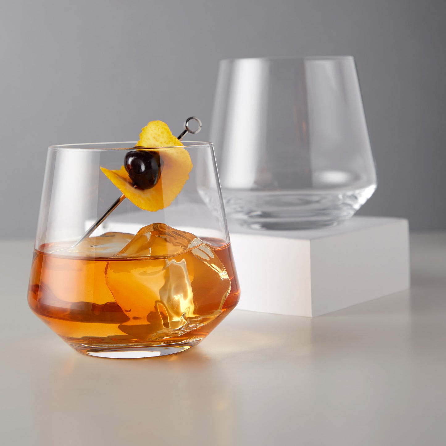 Angled Crystal Cocktail Tumblers