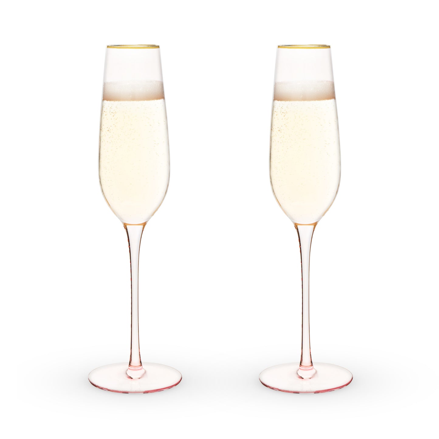 Rose Crystal Champagne Flute Set by Twine®