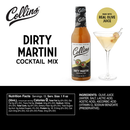 12.7 oz. Dirty Martini Cocktail Mix - Pack of 12