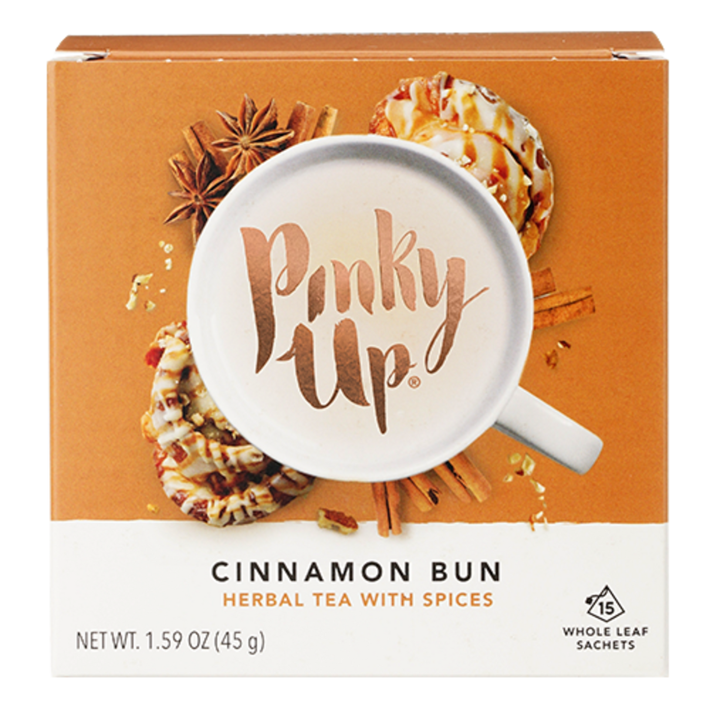 Cinnamon Bun Pyramid Tea Sachets by Pinky Up