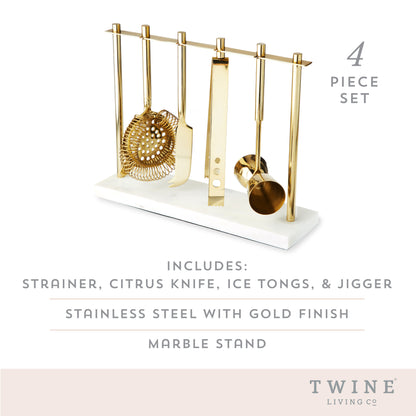 Gold & Marble Bar Tool Set