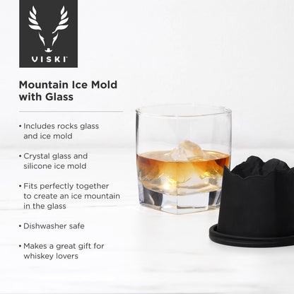 Mountain Ice Mold with 9.5z Glass  by Viski