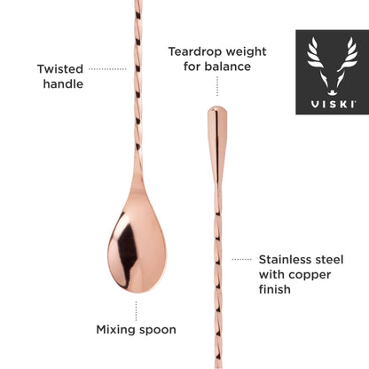 40cm Copper Weighted Barspoon