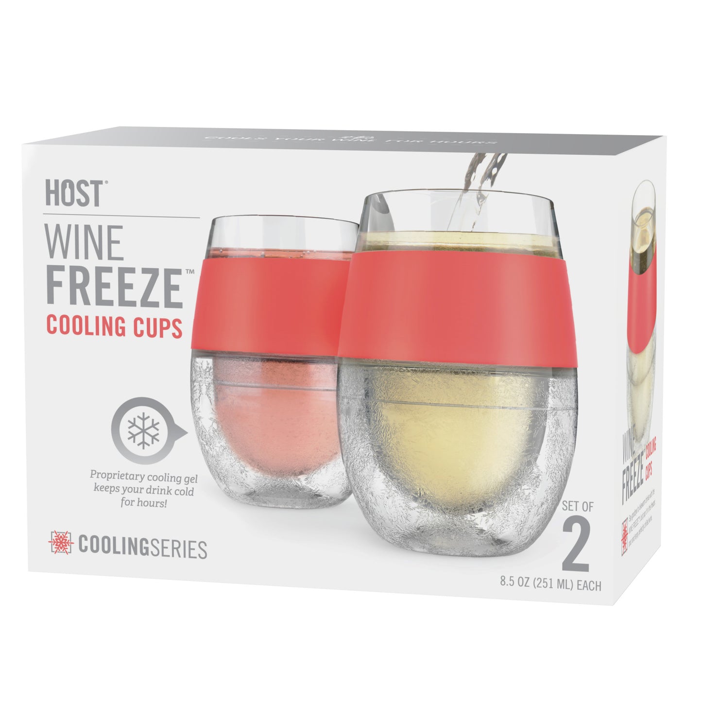 Wine FREEZE™ in Coral - Set of 2