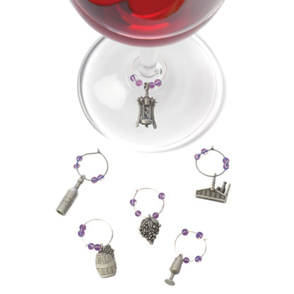Winery Pewter Wine Charms (Set of 6)