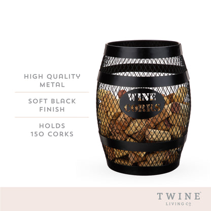 Black Barrel Cork Holder by Twine