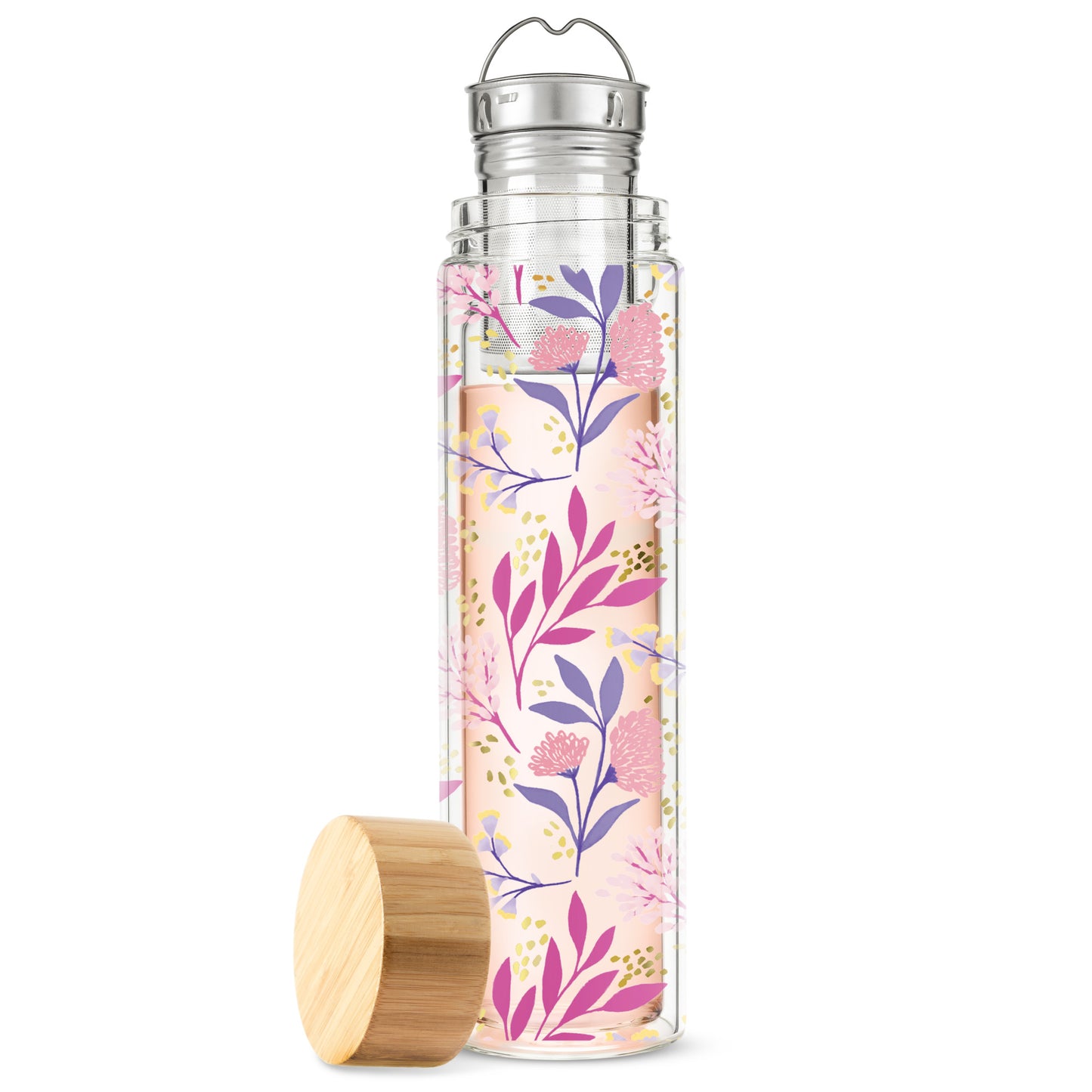 Blair™ Botanical Bliss Glass Travel Infuser Mug