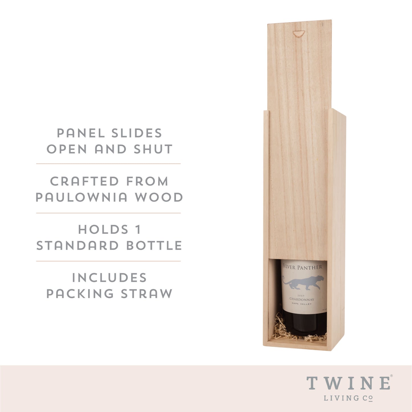 1-Bottle Wooden Wine Box