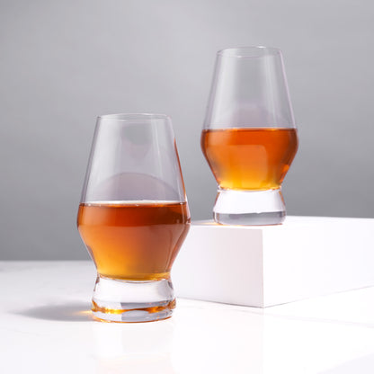 Footed Crystal Scotch Glasses