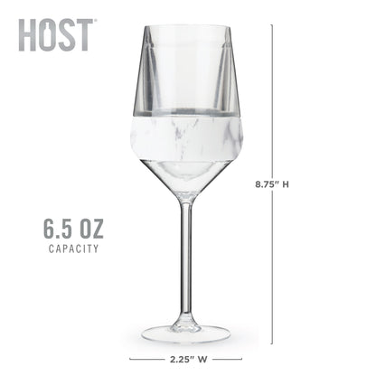 Wine FREEZE Stemmed in Marble (set of 2)