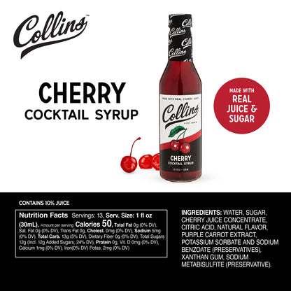 12.7 oz. Cherry Cocktail Syrup - Pack of 12