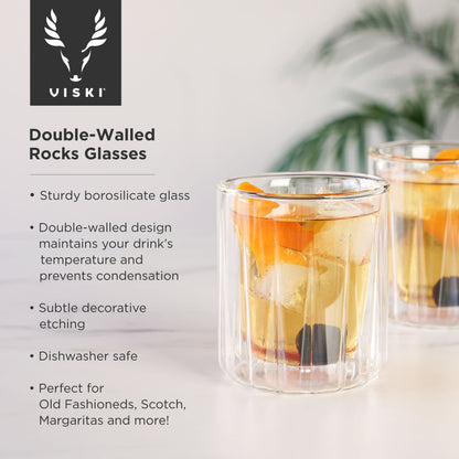 Double Walled Rocks Glasses