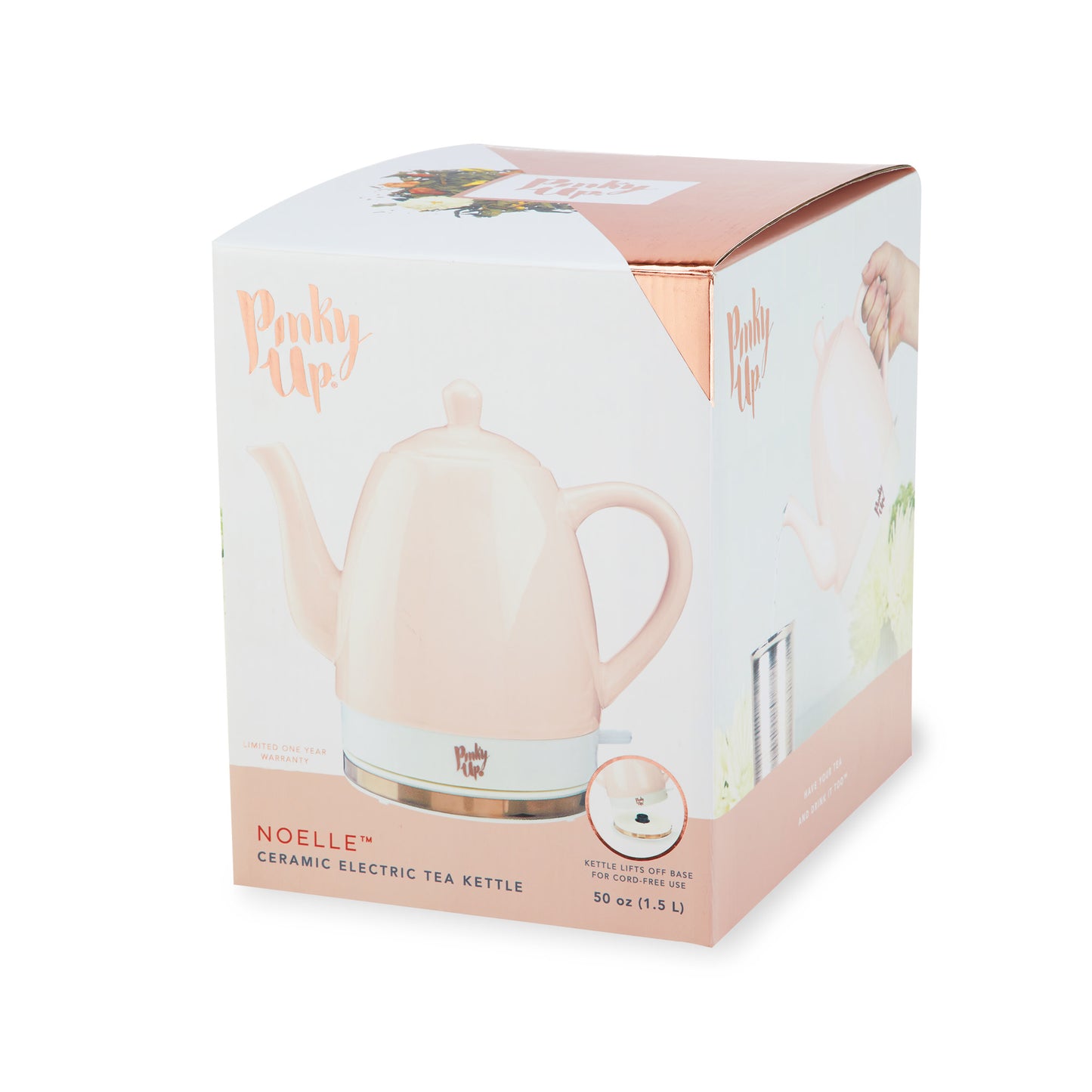 Noelle™ Pink Ceramic Electric Tea Kettle