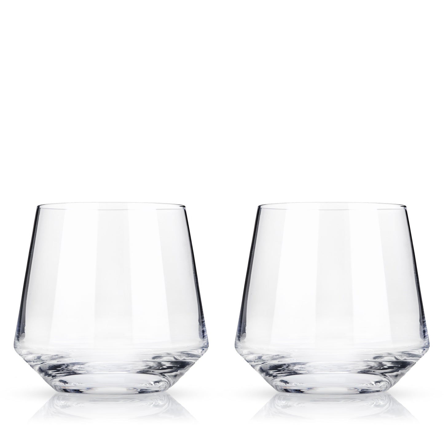 Angled Crystal Cocktail Tumblers