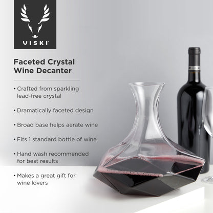 Faceted Crystal Wine Decanter by Viski®