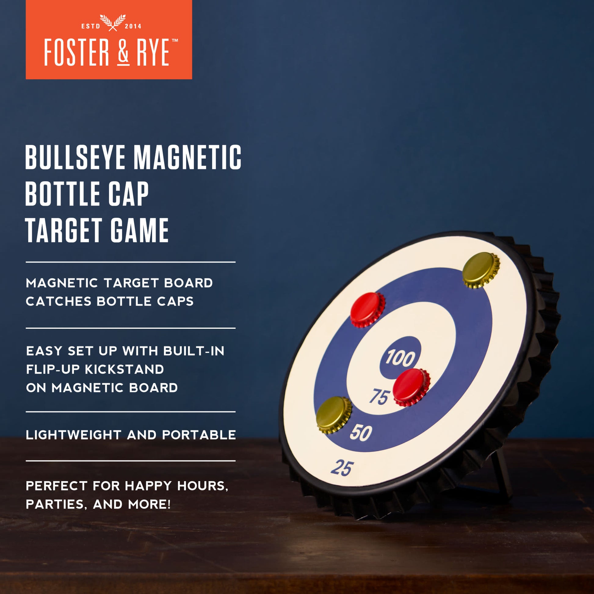Bullseye Magnetic Bottle Cap Target Game - Mixologist Warehouse