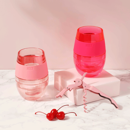 Wine FREEZE™ Cooling Cup in Translucent Magenta Set of 4 by