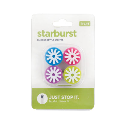 Starburst: Silicone Bottle Stoppers, Set of 4 by True