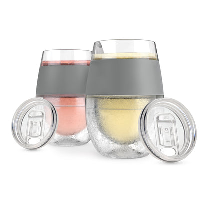 Wine FREEZE™ in Gray (set of 2) and lids (by HOST®